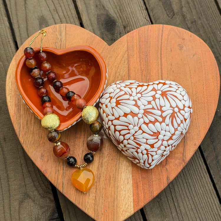 Brick and White Heart Box