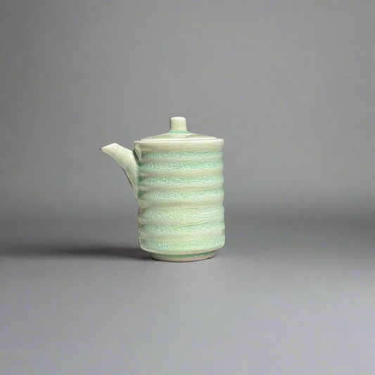 Celadon Ribbed Soypot