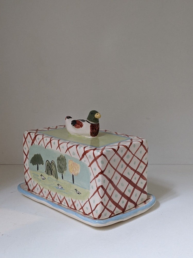 Brown Duck Butter Dish