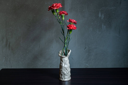Flower vase "Rin" | Seto porcelain ivory color