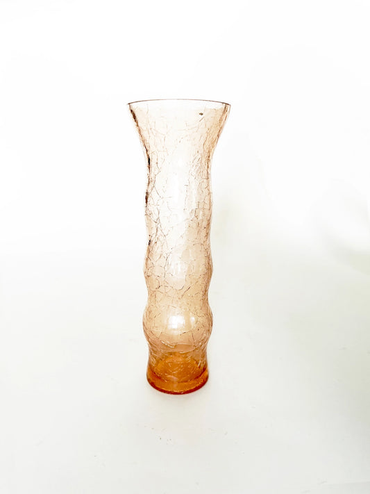 Peach Crackle Vase
