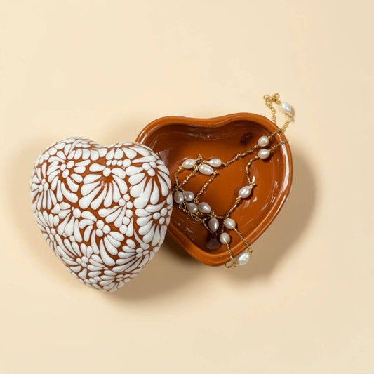 Brick and White Heart Box