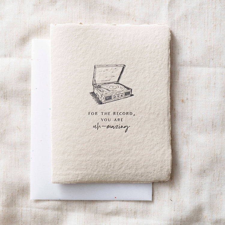 For the Record You are Uh-mazing | Friend Thank You Card