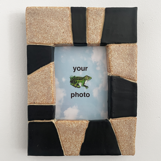 Black and White Stripes Instax Magnetic Picture Frame