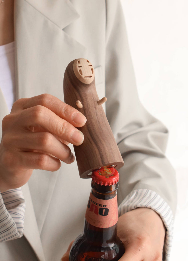 No-Face Bottle Opener - Handcrafted in Black Walnut/Sapele: Sapele