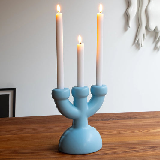 Candelabra 'ERIC' Sky Blue