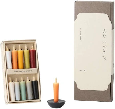 DAIYO Colorful Rice Wax Candle Earth Colors Gift Set