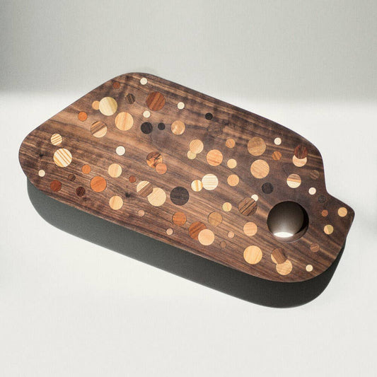 Polka Dot Board in Walnut - Yayoi