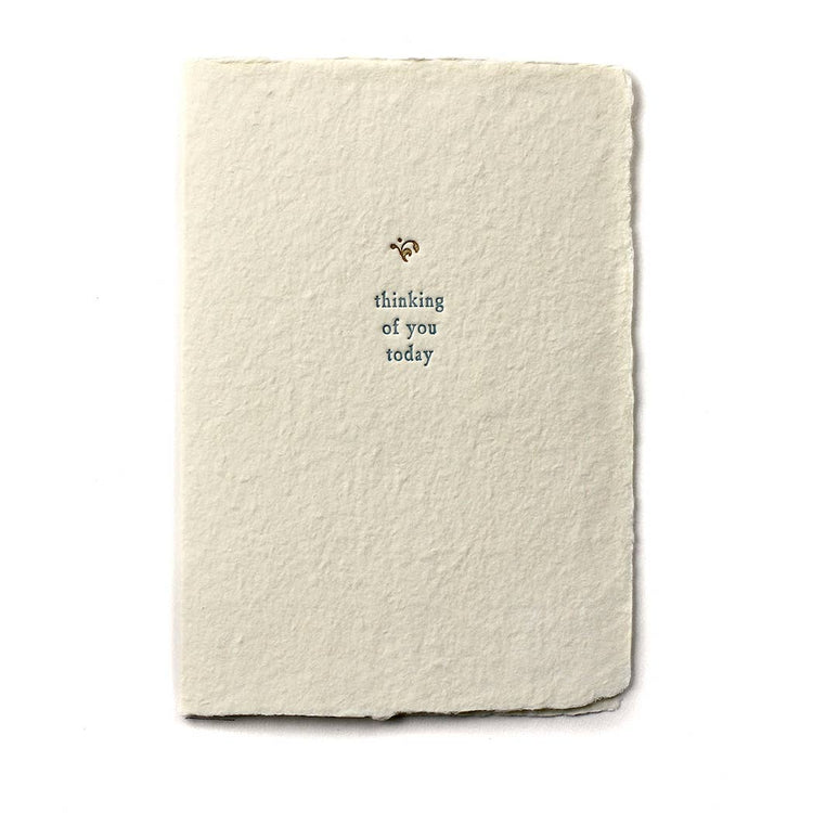 Thinking of You Today Small Salutations Handmade Paper Card